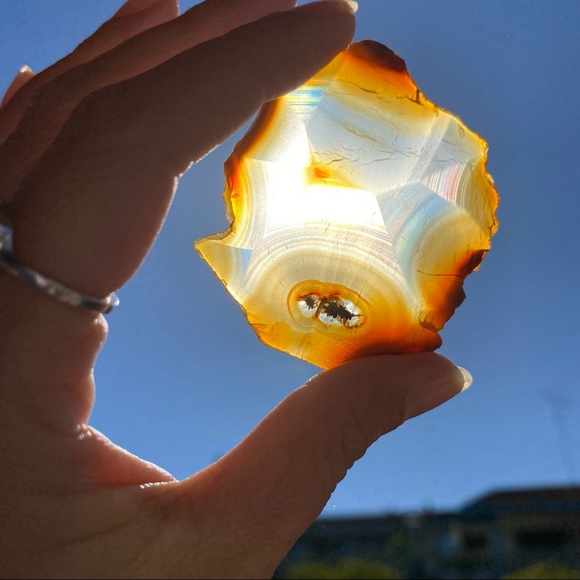 RAINBOW IRIS AGATE Slice - Picture 8 of 8